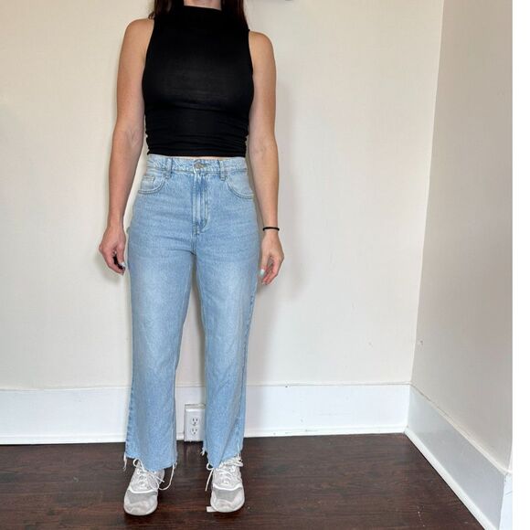 PACSUN Nora Wide Leg Light Wash Jeans Size 27 - Picture 3 of 6